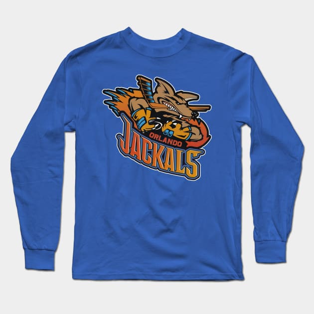 Defunct Orlando Jackals Roller Hockey Long Sleeve T-Shirt by Defunctland